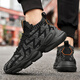 Changxiang Huili Men's Shoes in Summer Nuevos zapatos de malla delgada transpirable versátiles de papá casual con zapatos deportivos al aire libre para hombres rf-aa9909 negro gris 42