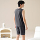 Yiduo pajamas pure cotton men's summer thin sleeveless simple five-point pants loose men's outer wear home clothing suit 13657 2XL [Suggested 140-160Jin [Jin equals 0.5 kg]]