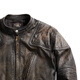RALPH LAUREN Ralph Lauren Men's Classic Slim Fit Leather Motorcycle Jacket RL90195 001-Picture Color XS