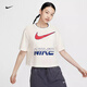 Nike (Nike) 2025 Frühling Frauen Sport losen lässigen, gelegentlichen Spleißspeisen gedruckt runden Nacken Kurzarm T-Shirt HF6291-133-687 HF6291-133 L