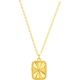 Saturday Blessing Yellow 18K Gold Necklace Geometric Square Color Gold Necklace Birthday Gift C0614876 40+5cm