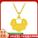 BZK pure gold 999 gold lock Nafu Xiangyun lock pendant gold temperament Nafu comes with gold-plated safety lock 2.85g Xiangyun lock chain with certificate + gift box