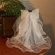 Holen Sie sich einen Schleier auf der Flucht, Prinzessin Brautkopfschmuck, Haupt-Hochzeitskleid, Registrierung Schleier mit zweischichtigen Edge-Hochzeitsbogen 6623 Veil Duckbill Clip unter 60 cm