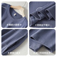 
Hengyuanxiang men's pajamas spring and summer pure cotton round neck pullover long sleeve trousers home clothing set home leisure cotton zj-011-16778 2XL