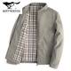 
Seven Wolves official flagship summer 100 pure cotton business middle-aged and elderly dad autumn jacket men's lapel jacket spring casual K2122 khaki M 17060Jin[Jin equals 0.5 kg] to 90Jin[Jin equals 0.5 kg]