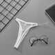
Victoria's Secret Emilysa Men's Thong Low-waisted, Non-Signed Transparent Ice Mesh Trendy Underwear Narrow Belt Sexy T-Pants Men's Gt315 White + Black M 90-110Jin[Jin equals 0.5 kg]
