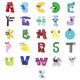 
Compatible with Lego MOC building block assembly letter monster legend cartoon man 26 letter toy birthday gift letter legend transformation combination 687pcs