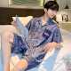 浪莎（langsha）冰丝睡衣男士夏季短袖裤薄款青年男生夏天男款家居服2025新款套装 12532[云朵棉绉布款] XL (建议身高175左右体重130-1