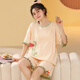 Pajamas Zimu Yaju pour femmes en été en été coton pur coréen mignon de grande taille à manches courtes en deux pièces pour les vêtements de la maison de printemps et d'automne extérieurs GXT6636 Couleur d'image xl Recommandé 115-130Jin [Jin est égal à 0,5 kg]