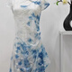 Pinji 25 años NUEVO TIE-DYE Vestido Yunnan Dali Planta de estilo étnico ISatis Raíz Handmade Blue Longy Long Color mixto Color mixto 34 826 Falda de longitud media Se puede usar como referencia de acuerdo con la tabla de tamaño