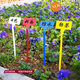 Sumo bow-shaped ground inserting label, sloped ground inserting label, gardening fruit and vegetable inserting label, integrated sloped surface 30cm, yellow small sloped surface, height 30cm, 100 pieces