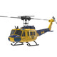 Rhsky Fernbedienung, die wie der echte Huey UH1 Hubschrauber Sechs-Kanal-Stunt-Modell Flugzeugdrohne simulierte Kinderspielzeug Vietnamkrieg Huey Military Green Standard Single Battery + SF Express Simuliertes Kinderspielzeug