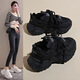 S.SOFEA autumn new Korean version thick-soled dad shoes for women's breathable casual running shoes 9905 off-white 35