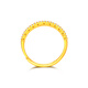Mengjinyuan Gold Ring Star Ring Pure Gold Inlaid with Zirconia Open Birthday Gift for Wife