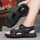Huili Men's Shoes Summer Sandalias Nuevas zapatillas versátiles de playa versátiles para hombres Hombres 1387 Negro 43