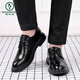 Specht Lederschuhe koreanische Style Business 2025 Frühling lässig atmungsaktives britisch-vorgeschützter innerer Höhenverbesserung formeller Verschleiß-Bräutigam-Schuhe Schwarz 9928 40