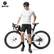 Rock Brothers Cycling Suit Short Sleeve Overalls Men and Women's Mountain Road Bike Clothes Summer Equipment Diamond Top-Pearl White XL
