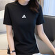Adidas (adidas) women's sports suit 25 summer new style comfortable and breathable simple short-sleeved T-shirt woven sports trousers two-piece set two-piece set/trendy casual S