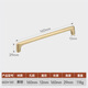 
XMSJ custom manufacturer direct sales brushed gold brass handle double hole wardrobe cabinet door drawer cabinet copper handle copper mh6624-128 hole