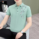 
Woodpecker (TUCANO) T-shirt for men short-sleeved polo shirt for men bottoming shirt for summer new men's half-sleeved casual T-shirt lapel top for men 733 apricot XL