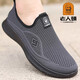 
Old man's head (LRT) men's shoes 2025 new summer flying mesh shoes men's one-foot casual sports shoes breathable running shoes men's breathable 15922 black 37