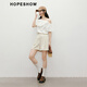 
Red sleeve retro striped shirt 2025 summer new women's clothing straight asymmetric lotus leaf collar off-shoulder slim short top Coffee strip 721 L