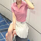 Nike (Nike) Kurzärärmelte Polo-Shirt Frauen Sommer Sportbekleidung Revers Short Casual Kurzärmelte T-Shirt halbärmeliges Hemd Top DV7885-699 Pink L