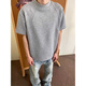 Fumile American Space Cotton Front Schulter kurzärmeliges T-Shirt Herren Sommer High-End-Gefühl schwer und hartes Reinigungsmittel halbärmelig oberstary reguläre XL empfohlen 120jin [Jin gleich 0,5 kg] bis 140jin [Jin gleich 0,5 kg]