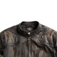 RALPH LAUREN Ralph Lauren Men's Classic Slim Fit Leather Motorcycle Jacket RL90195 001-Picture Color XS