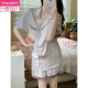 莫代尔冰丝短袖睡衣女2025年新款夏季性感风家居服套装可外穿 #YX-9226小黑喵 L 【95-110斤】