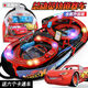 McQueen Boys Double Track Car Track Racing Children's Toys Remote Control Train Story 5-6-7 Years Extended Three-Level Edition, 10 Years Warranty New Upgrade Hand-Carry Electric Dual-Use Edition + 2 Special Car + 6 Cars
