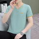 Fat Donglai Summer New Neck Herren-Kurzärmel-Hemd Trendy vielseitig dünne, lässige Baumwolle halbärmelte Top Body-Slimm-Hemd Dunkelgrau QY693 M [95-115jin [Jin gleich 0,5 kg]]
