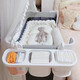 
ABDT baby game fence frame crib head hanging bag multifunctional diaper diaper storage bag hanging bag hanging basket side crib hanging basket (grey white)