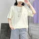 Camiseta de manga corta Nike (Nike) Camiseta de verano de manga corta Moda Fashion Fashion Withel Bird Camiseta Halm-Sleved Top Casual HF6180-133 M White L