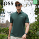 BOSS summer cotton Polo shirt high-end lapel short-sleeved business casual men's top T-shirt T6167 physical store-green L