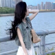 
XCFREHT French long skirt seaside vacation white suspender dress texture 2025 women's summer new suit temperament suspender dress 694#[version] L [Suggested 105-120Jin[Jin equals 0.5 kg]]