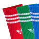 Adidas boys' socks that can be worn in all seasons, clover children's mid-length cotton fashion three-stripe sports socks JJ1991 JJ1991 light scarlet/blue/green 3 pairs one size KXXL