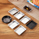 Kunsui disposable sushi soy sauce dish tray Japanese food takeout dish mustard sauce vinegar seasoning box flavor dish silver thickened square sauce dish - about 100 pieces