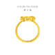 Chow Tai Fook bow solid gold ring (labor cost 260) No. 13, about 1.4g F231897