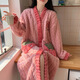 FHHUABD珊瑚绒睡袍女春秋2024年新款可爱加厚加绒法兰绒家居服睡衣女秋冬 761# XL 女(建议身高165-170cm，体重