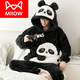Catman (MiiOW) coral velvet pajamas for men autumn and winter style plus velvet thickened teenagers big children large size winter home clothing set XQ 9921 Roaring Bear XL Yes x men's style (suitable for height of about 175cm