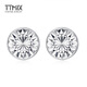 TTMIX car flower imitation diamond platinum earrings for women pt950 fashionable platinum earrings birthday gift for girlfriend in stock small size 1.1-1.3g
