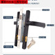 Shantoulin Village Customized 9225 9230 Aluminum Alloy Door Lock 9235 Broken Bridge Aluminum Inner and Outer Swing Door Lock Balcony Door Handle Double 9225 White. 55mm Universal Model With Key.