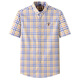 
Bivalli Paul short-sleeved cotton plaid Paul summer plaid shirt men's casual cotton half-sleeved business shirt inch shirt short-sleeved D2629 M 39