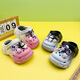 HUALIN Fashion Summer Nuevos zapatos de dibujos animados para niños y niñas Sandalias sin deslizamiento suave, color de gradiente en blanco y negro [kulomi de tapa de botella] [606 24-25