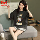 
Catman (MiiOW) pajamas for women in summer pure cotton cute short sleeve thin two-piece set Korean style fashionable spring and summer home clothes can be worn outside. Marine green Y687 M (recommended 75-95 Jin [Jin equals 0.5 kg])