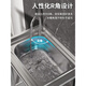 An Junsheng commercial kitchen sink 304 stainless steel wash basin with bracket integrated dishwasher household sink large single tank thickened length 53 width 40 height 75 (with hot and cold faucet)