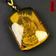 Amber School, one thing, one picture, one certificate, blue amber pendant, Thousand-Hand Guanyin carving, natural amber necklace hanging chain, water purification pendant, 9.37g, 39*29*9mm