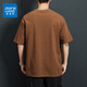 Camiseta de algodón puro de algodón puro de Jeanswest American para hombres en primavera y verano Nuevo cuello de cuello redondo y versátil de cuello mimes de hombres