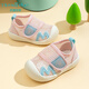 Tombeck summer baby toddler shoes mesh shoes for boys and girls sandals baby sandals mesh soft sole non-slip shoes cherry blossom powder 15#